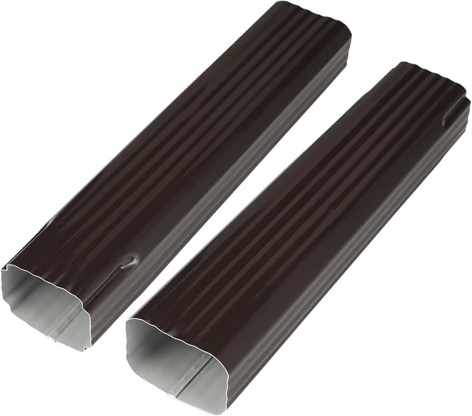 Moxweyeni 1 Piece 2 x 3 Inch,15 Inch Brown Gutter Downspout Extensions