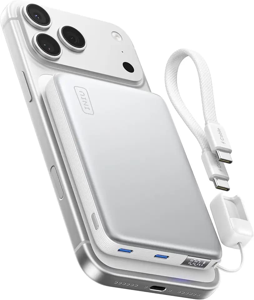 INIU for MagSafe Qi2.2 25W Portable Charger, Slimmest 10000mAh Power Bank