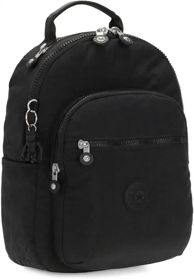 Kipling SEOUL S, Kleiner Rucksack mit Laptop-Schutz 13 Zoll, 35 cm, 14 L, 0.50 kg, Black Noir