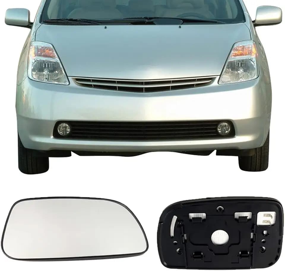 Passenger Side Mirror Replacement Glass for Toyota Prius 2004-2009,Automotive Exterior Heated Right Side View Mirror Glass for 2004 2005 2006 2007 2008 2009 Toyota Prius