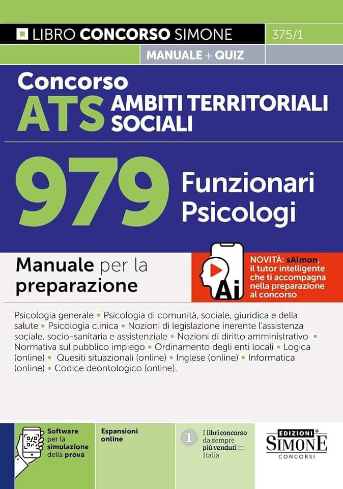 Concorso ATS Ambiti Territoriali Sociali 979 Funzionari Psicologi – Manuale (Concorsi e abilitazioni)