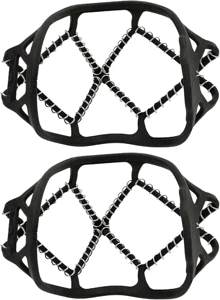 Anti-Rutsch Schuhspikes, Stiefelgummistacheln, Anti-Skating-Clips, Traktionsschuh-Eisklammern, für Eisschnee, Winterwandern, Klettern, Eisfischen