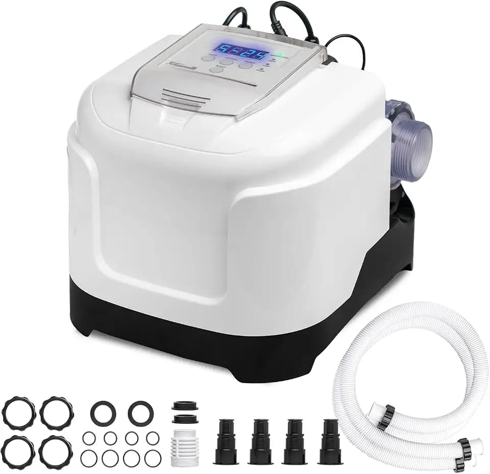 XtremepowerUS Above Ground Pool Salt Water System, Saltwater Chlorinator Built-in Timer for Above Ground Swimming Pool up to 15,000 Gallons with E.C.O. Salt Cell Genertaor