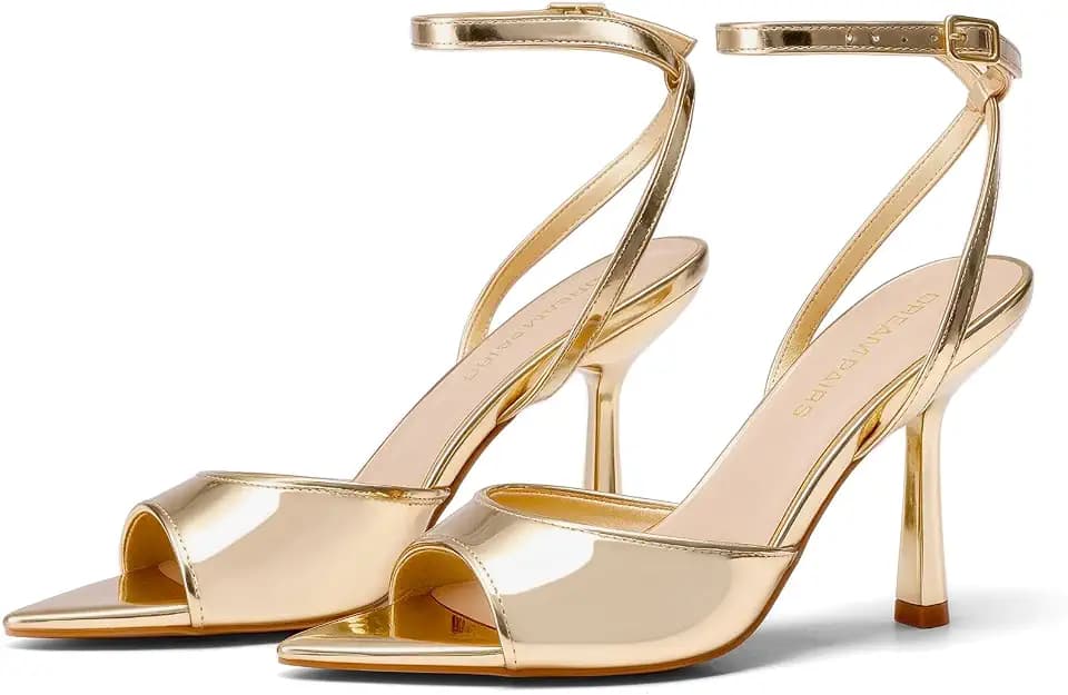 DREAM PAIRS Women's Stiletto Kitten Heeled Sandals