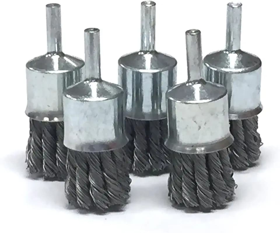 Benchmark Abrasives 1" Knot Wire Brush for Drill & Die Grinder, 1/4" Shank