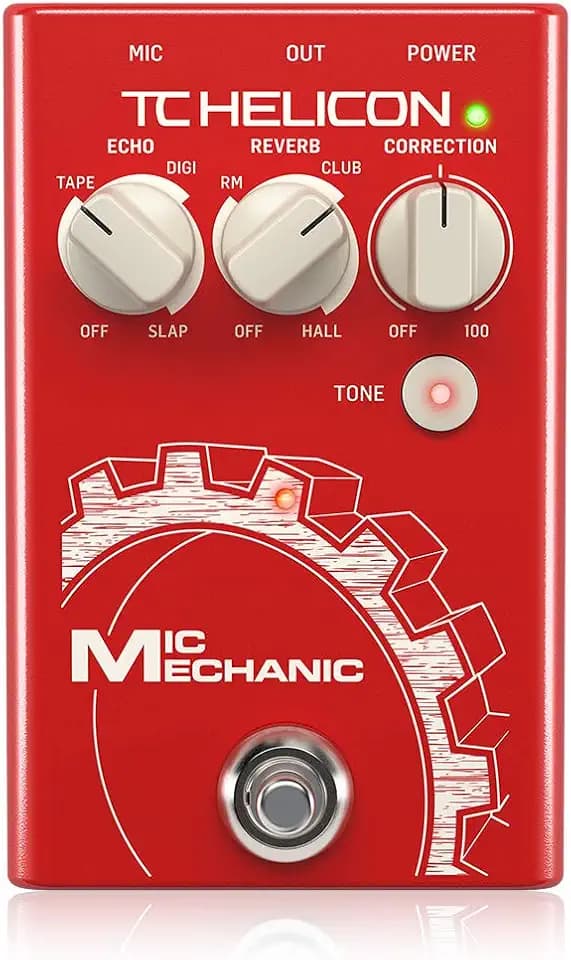 TC-Helicon TC Helicon MIC MECHANIC 2 Ultra-Simple Battery-Powered Vocal Effects Stompbox with Reverb, Echo and Pitch Correction