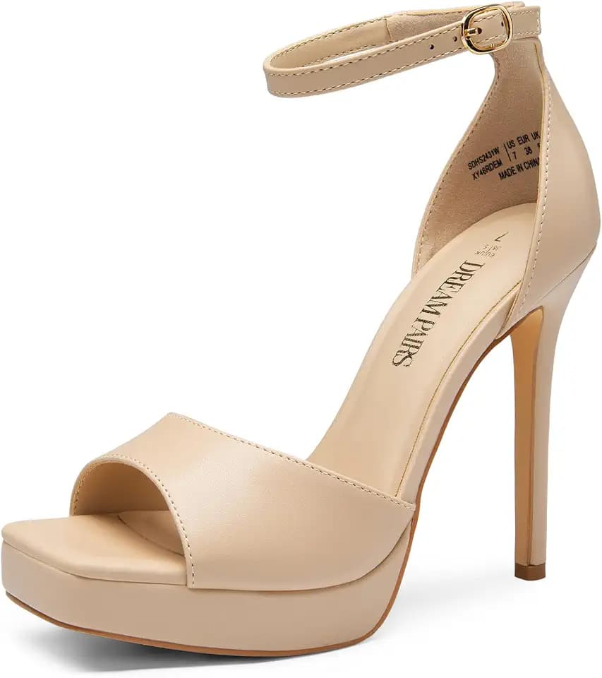 DREAM PAIRS Women's Stiletto Heel Platform Sandals
