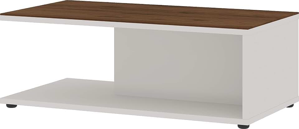 Rechteckig Couchtisch/Beistelltisch Kastoria, in Kaschmir/Nussbaum-Nachbildung, 109 x 39 x 59 cm (BxHxT)