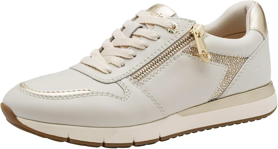 Tamaris Wide FIT Sneaker Materialmix Leder/Textil/Synthetik H-Weite