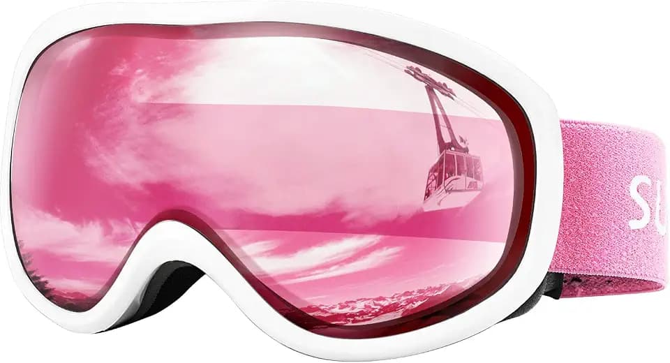 Supertrip Skibrille für Damen und Herren, Anti-Beschlag, blendfrei, mit 100 % UV400-Schutz, helmkompatibel