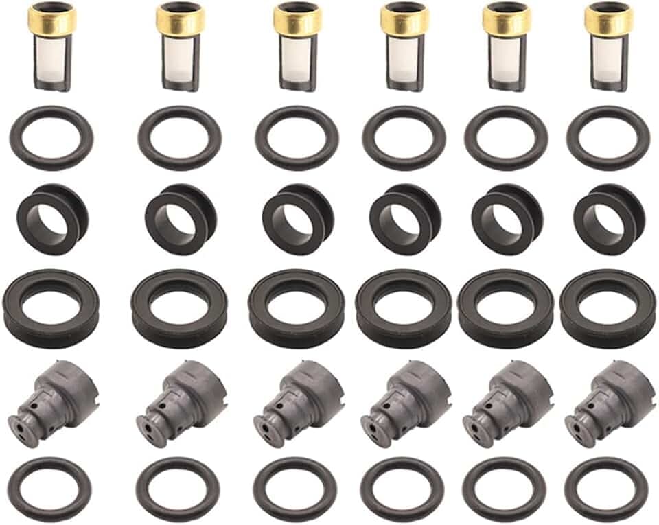 6Set Fuel Injector Service Repair Kit for 97-04 Toyota 3.0L V6 Solara Sienna Highlander Camry Avalon 3.0L GS400 LS400 SC400 GS430 LS430 SC430 23250-20020 23250-0A010 23250-50030
