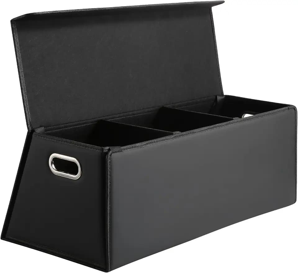 Fyzeoty Car Trunk Organizer for SUV and Sedan, Trapezoidal-Black, 29.5 in