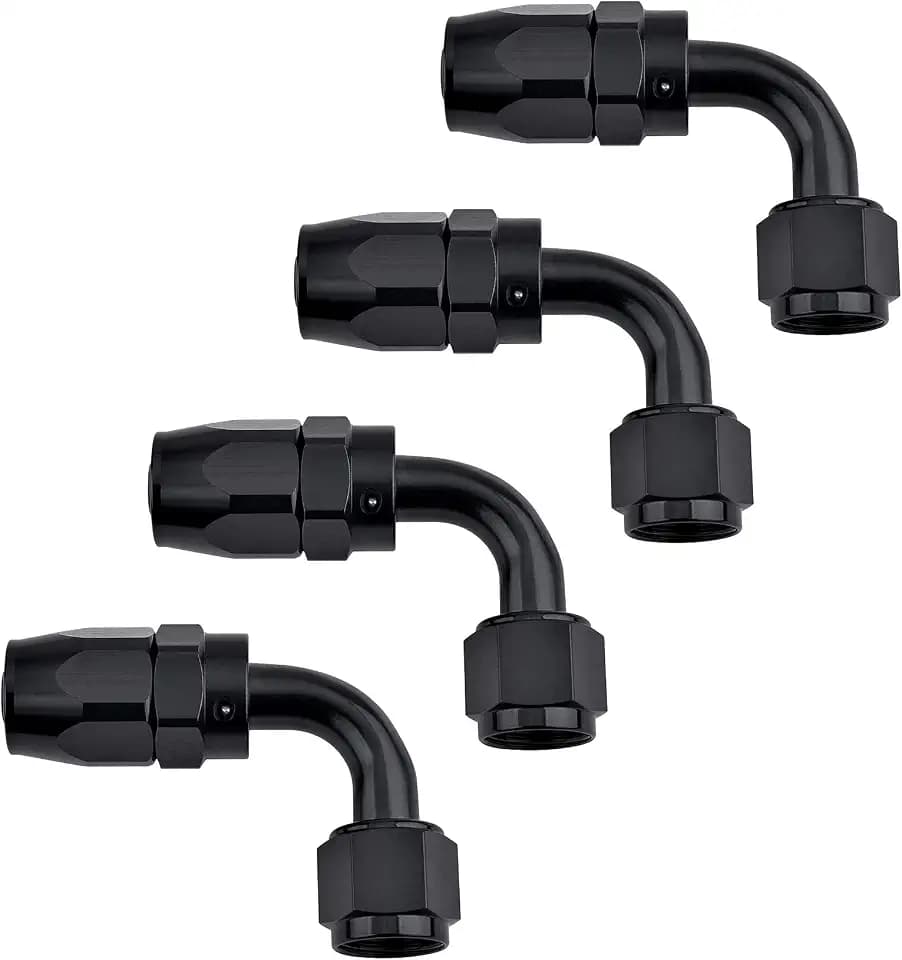 EVIL ENERGY 4PCS 10AN 90 Degree Hose End Fitting for CPE Braided Fuel Hose