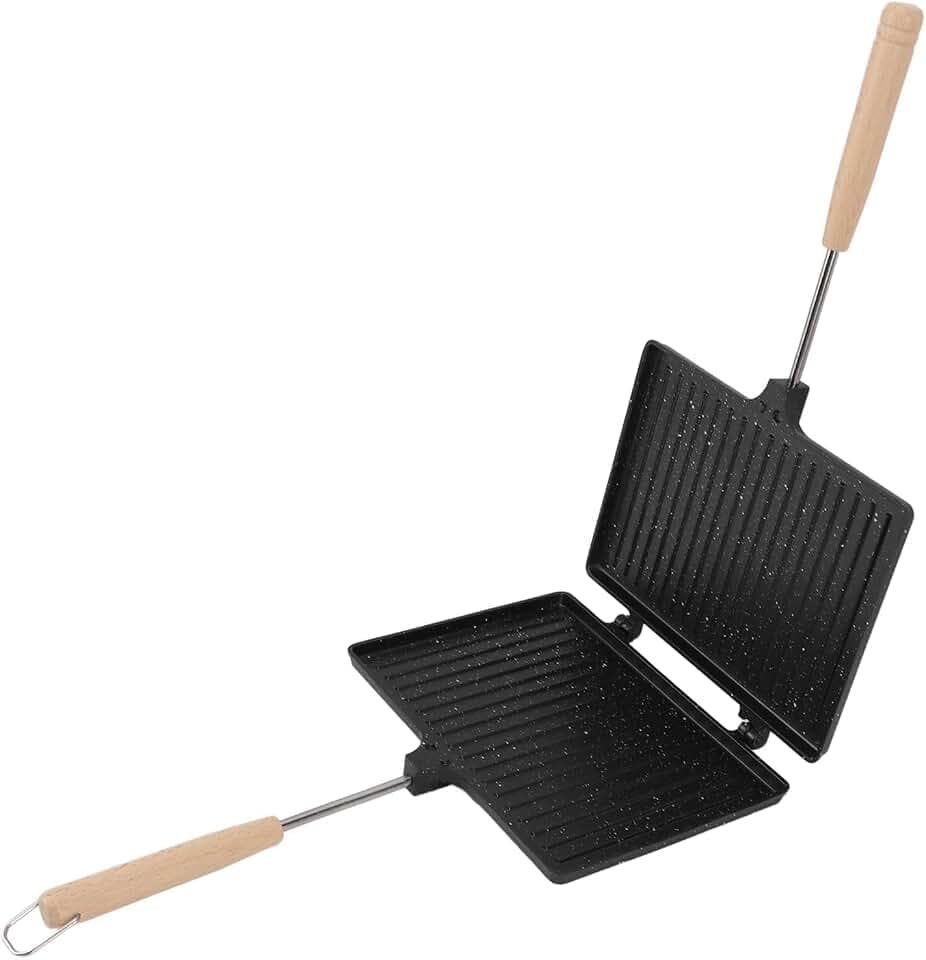 Doppelseitige Bratpfanne, Sandwich-Maker, Grillkäse-Maker, Antihaftbeschichtete Flip-Pfanne, Sandwich-Toaster-Maker, Flip-Grill-Pfanne, Gegrillte Sandwich- Und Panini-Maker-Pfanne Mit Antihaftbeschich