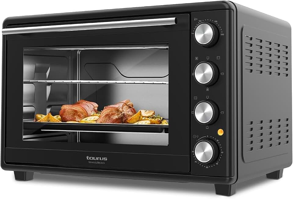 Taurus - Elektrobackofen 45L, 2000W, 15 Funktionen, Drehspieß, 90 Min