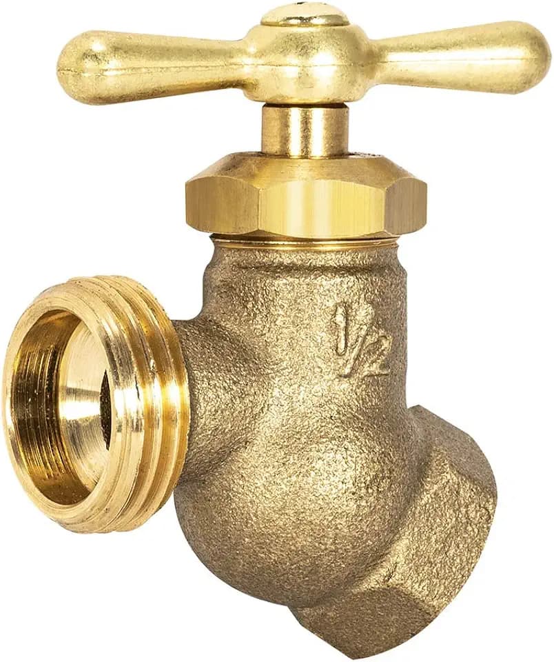 Eastman Female No-Kink Hose Bibb, 1/2 Inch FIP, Brass Plumbing Fitting, 20201