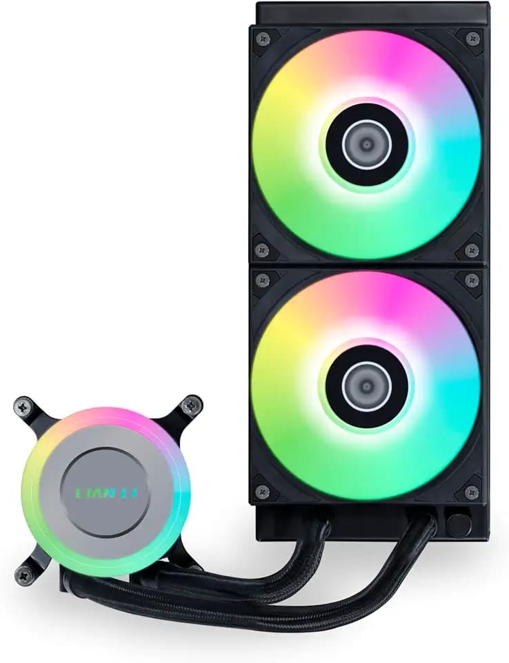 LIAN LI Galahad II Lite 240 AIO CPU Cooler, 2 ARGB Fans, Black (GA2L24RB)
