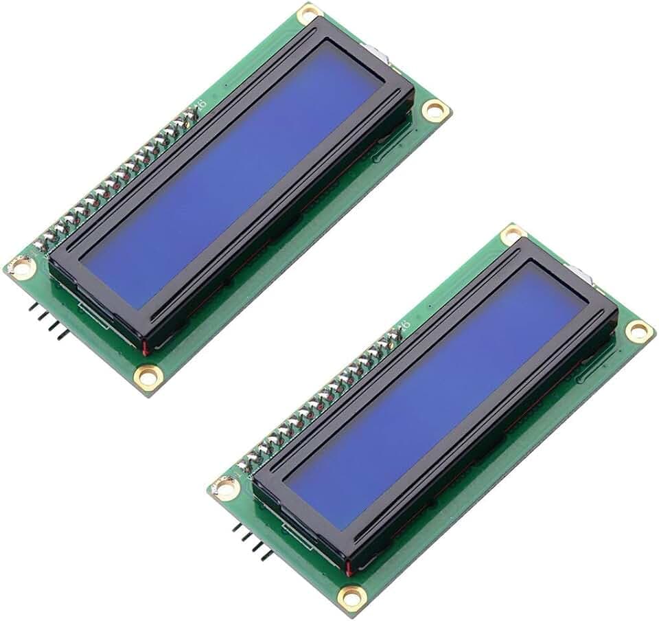 HiLetgo IIC/I2C/TWI/SPI Serial Interface 1602 LCD Display Modul mit Blue Backlight Controller Character für Arduino Uno R3 Mega 2560, 2 Stück