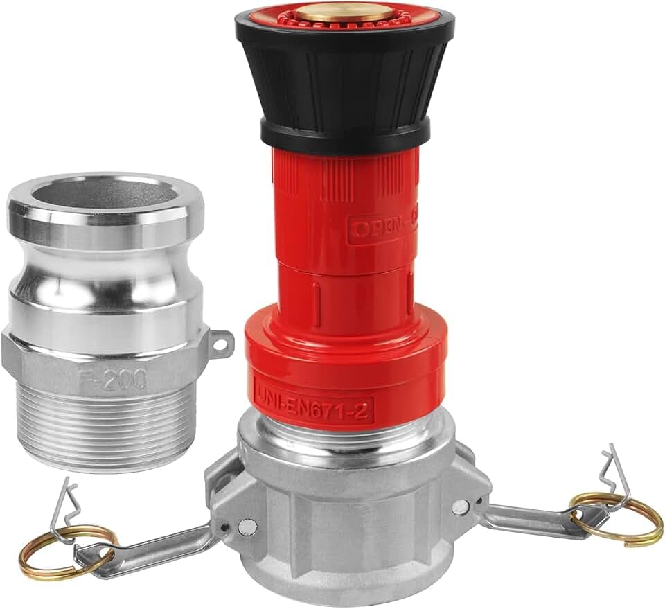 NOVINO Fire Hose Nozzle 2 inch NPSH Heavy-Duty 2 inch Fire Hose Nozzle