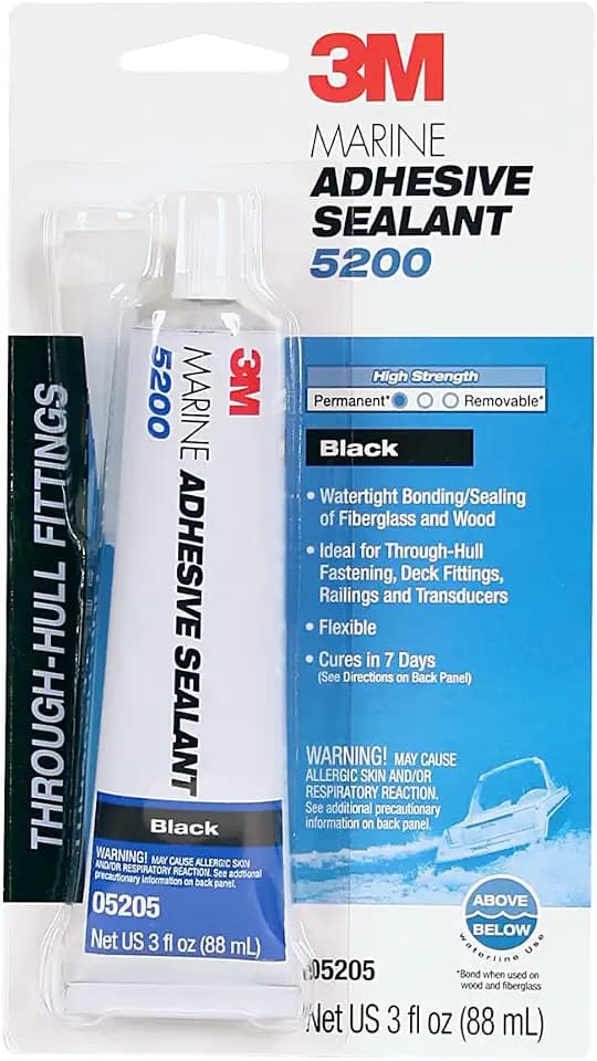 3M Marine Adhesive Sealant 5200, Black, 3 oz Tube