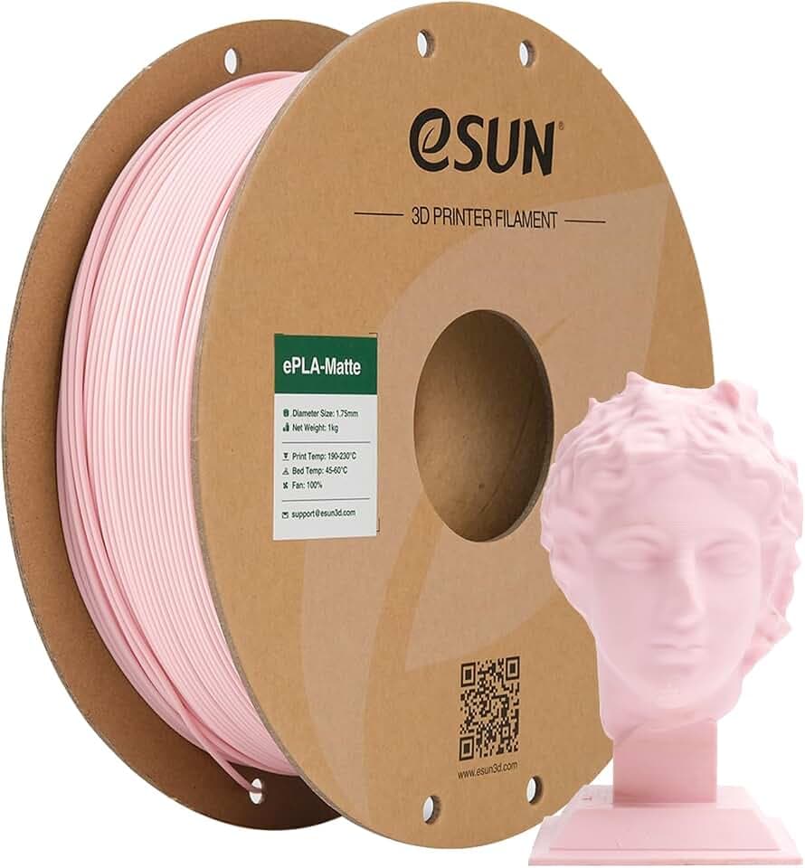 eSUN Upgraded Matte PLA Filament 1.75mm, Pfirsich Rosa1KG