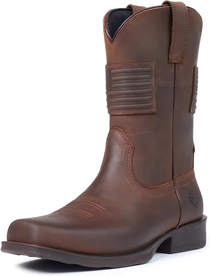 SUREWAY Men's 10 Inch Western Cowboy Work Boots