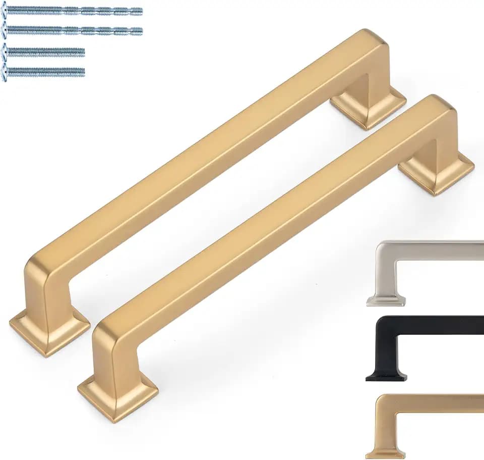 10 Pack Champagne Bronze Cabinet Handles 5 Inch Hole Drawer Pulls