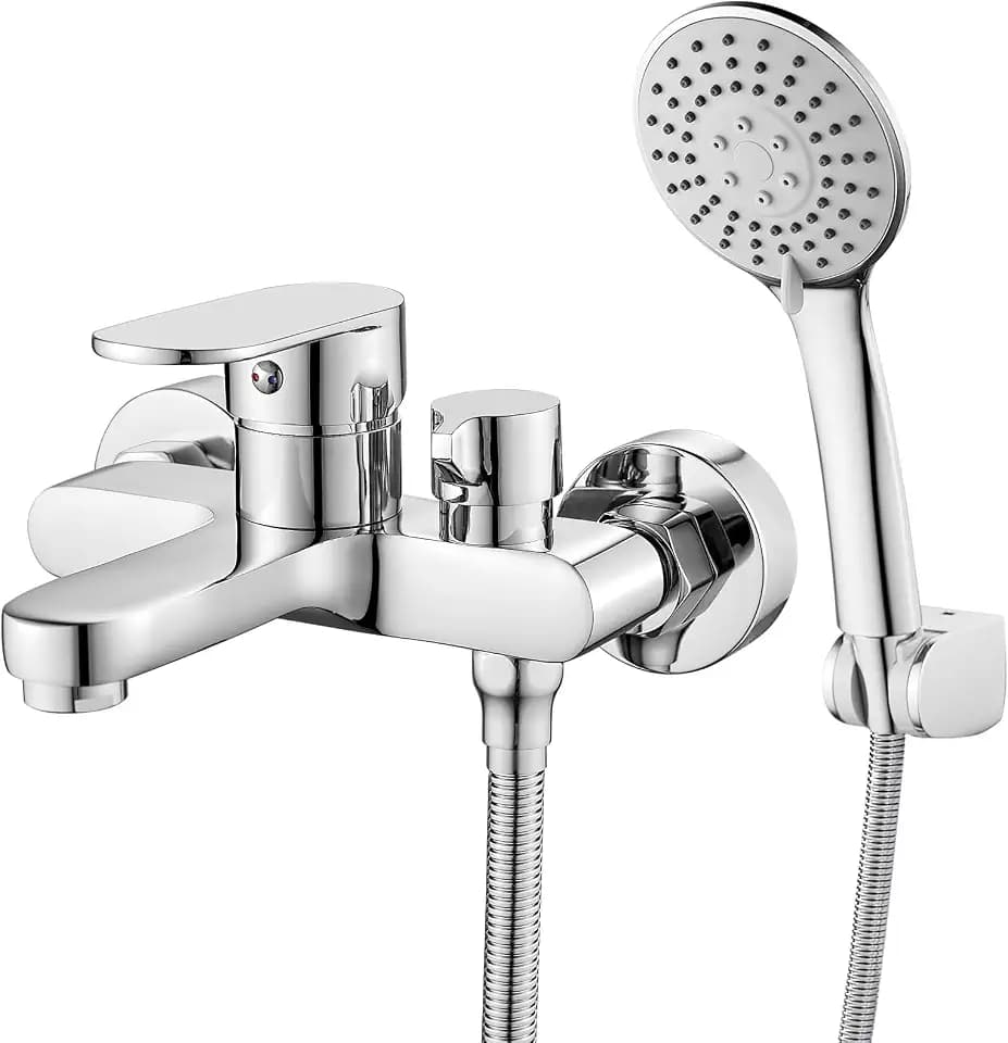 Badewannenarmatur mit Handbrause Mischbatterie Badewanne Wannenarmatur Set