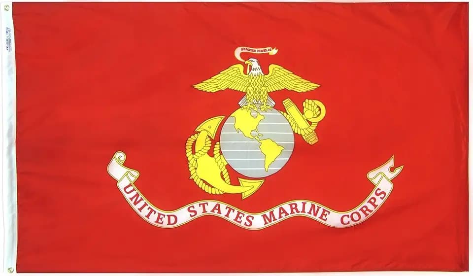 Annin Flagmakers U.S. Marine Corps Military Flag- 3 x 5 Feet (Model 439005)