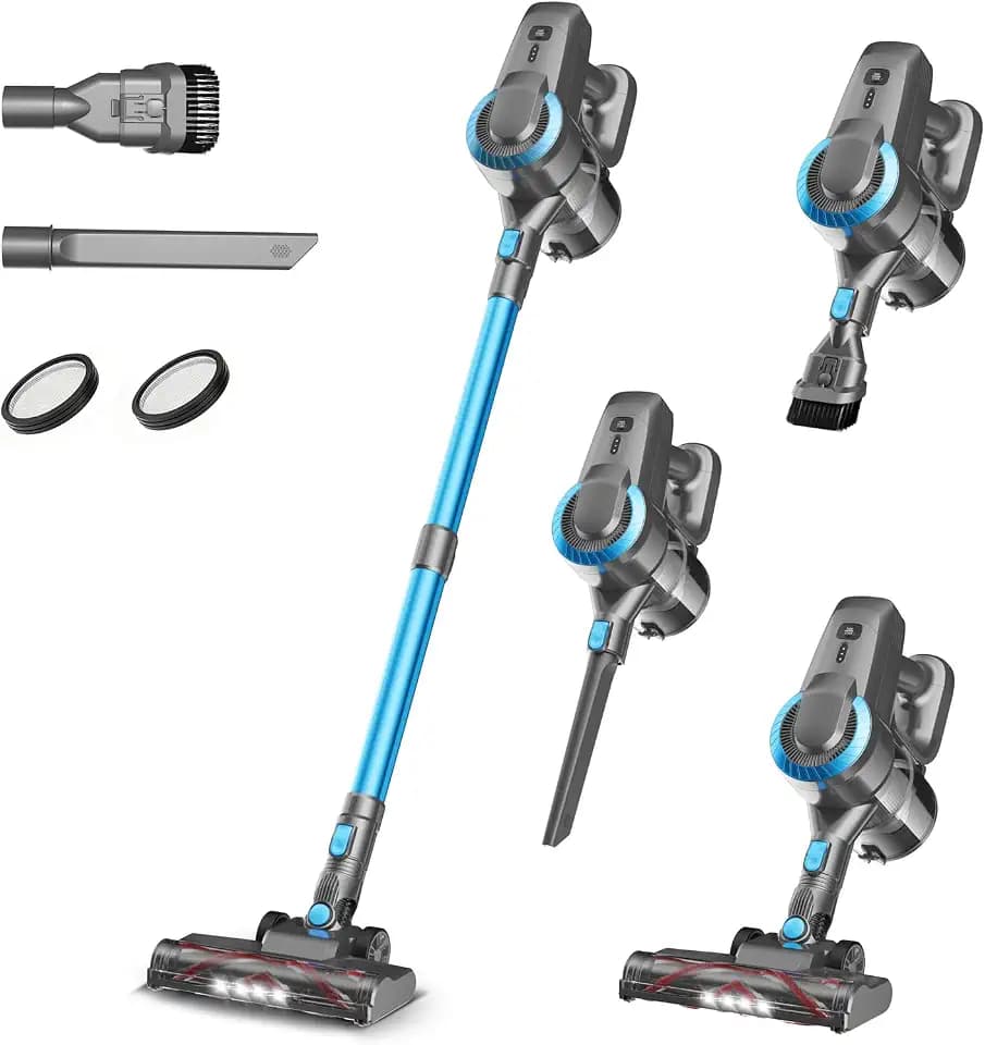 Akku Staubsauger, 30000Pa/55Min Staubsauger Kabellos