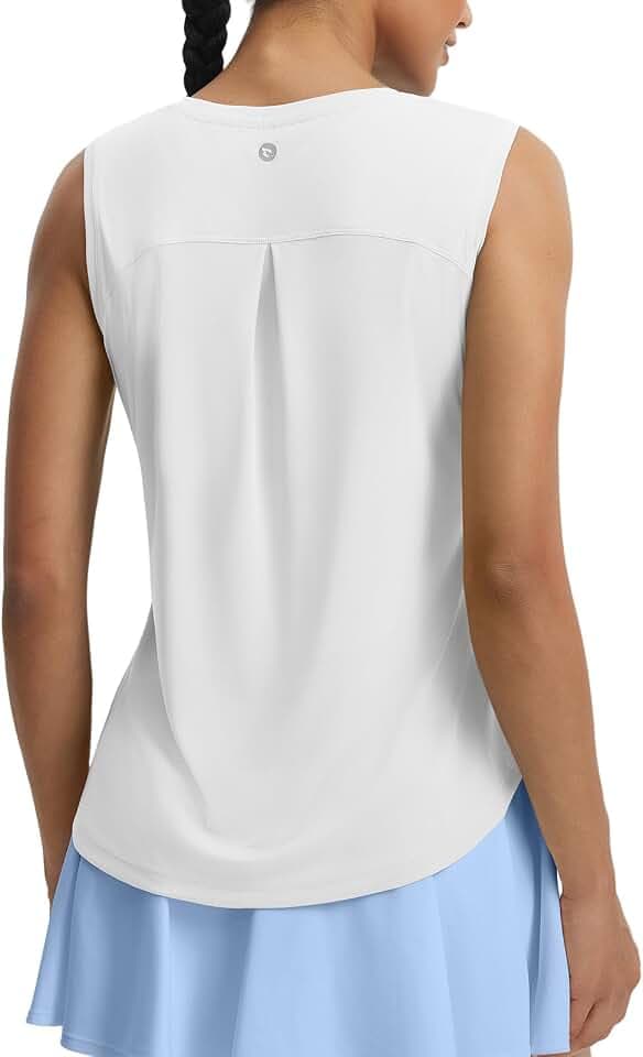 baleaf Ärmelloses Sport-Top für Damen, Workout, Tank-Top, Laufen, LSF 50+, atmungsaktiv, leicht, Tennis, trocken, lockere Passform