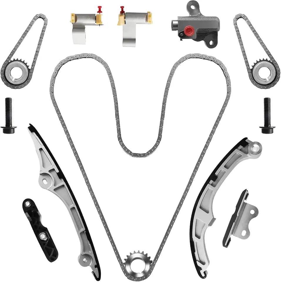 7T4Z6268A Engine Timing Chain Kit 7T4Z6K254B 7T4Z6306A Compatible with 2007-2010 Ford Edge Flex Fusion, Fit for Mercury Sable Lincoln MKX/MKZ Mazda CX-9 - Replaces 7T4Z6256A, 7T4Z6K254AA