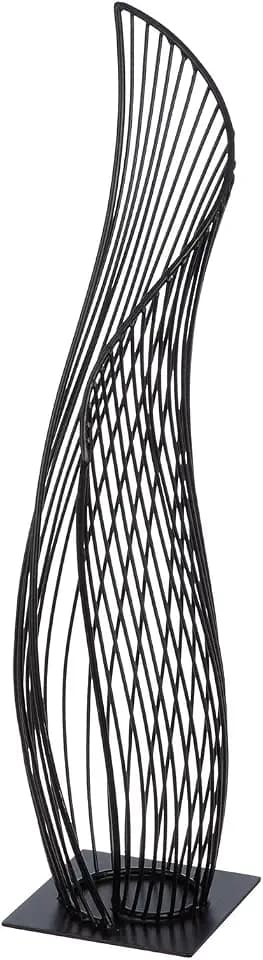 Casablanca Dekoobjekt Der Schwung aus Metall - schwarz matt - Höhe 57cm x Breite 14cm - Tischdekoration