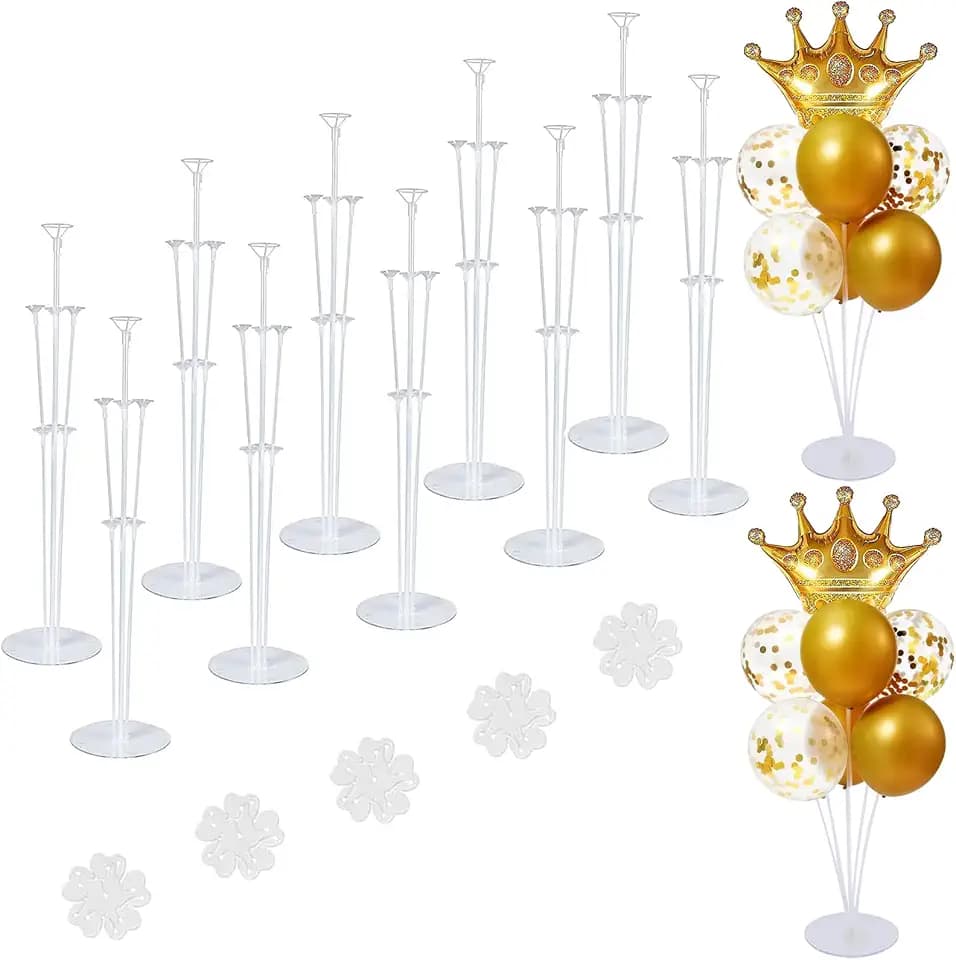 10 Sets of Balloon Stands for Table Balloon Stand Allowing Balloons To Float Without Helium Tank Balloon Holder Decorations for Birthday Party Wedding Festival Christmas