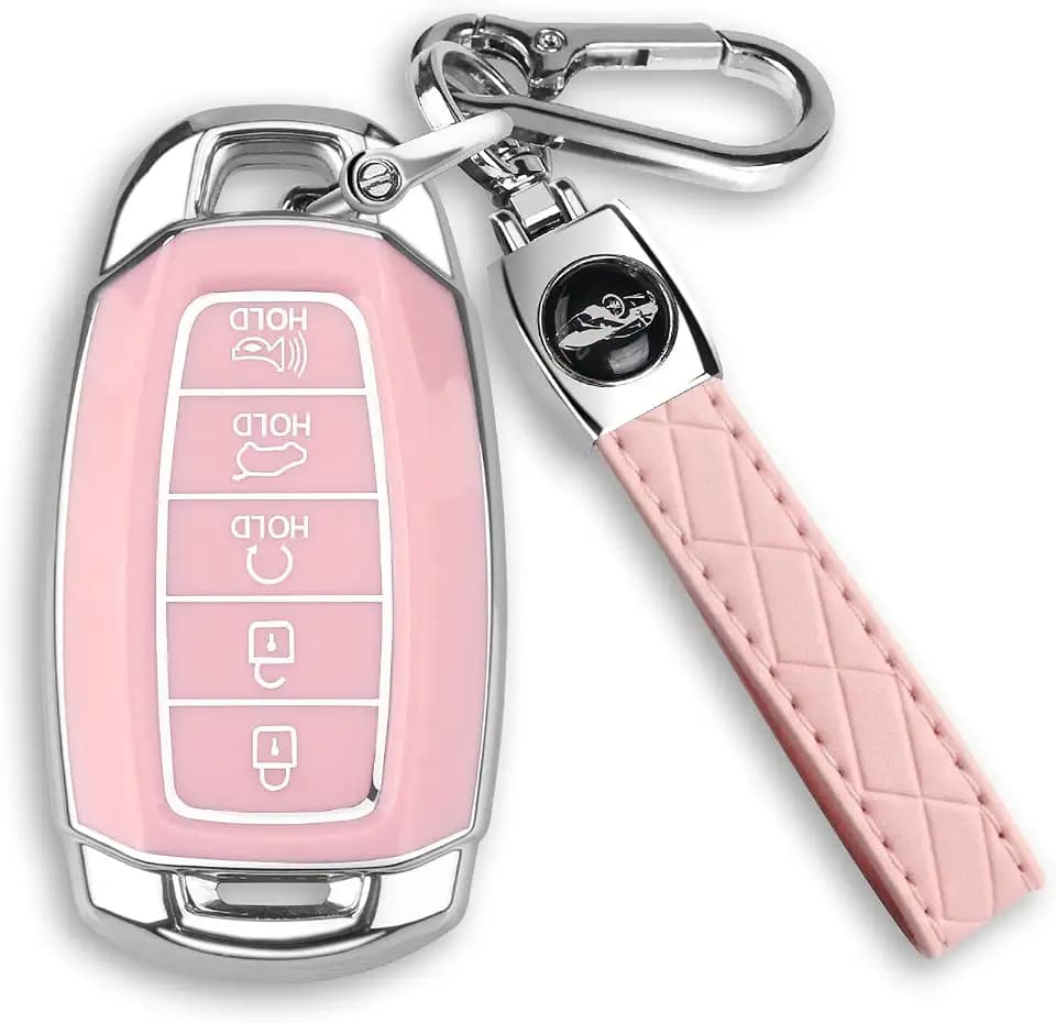 MILD EAST for Hyundai Palisade Elantra Key fob Cover Case with Keychain
