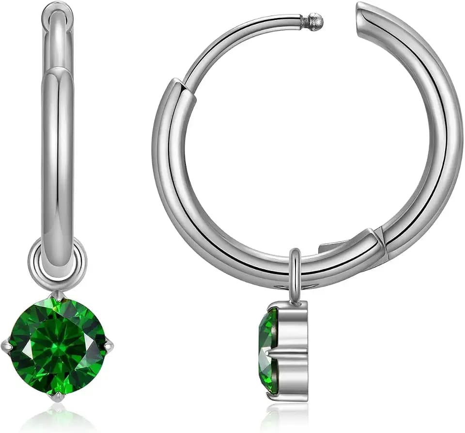 1 Pair ASTM F136 Titanium Titanium Huggies Earrings for Women