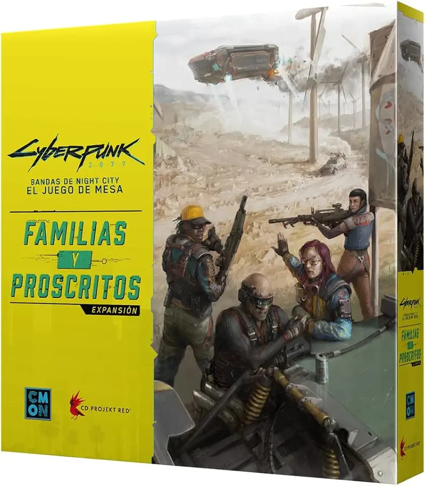 CMON Cyberpunk 2077: Familien und Verbotene | Erweiterung | Strategie-Brettspiel | ab 14 Jahren | 1 bis 5 Spieler | 90-120 Minuten pro Spiel | Spanisch