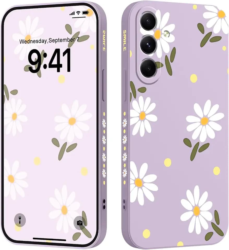 LEECG for Samsung Galaxy A17 Case, Side Printed Liquid Silicone