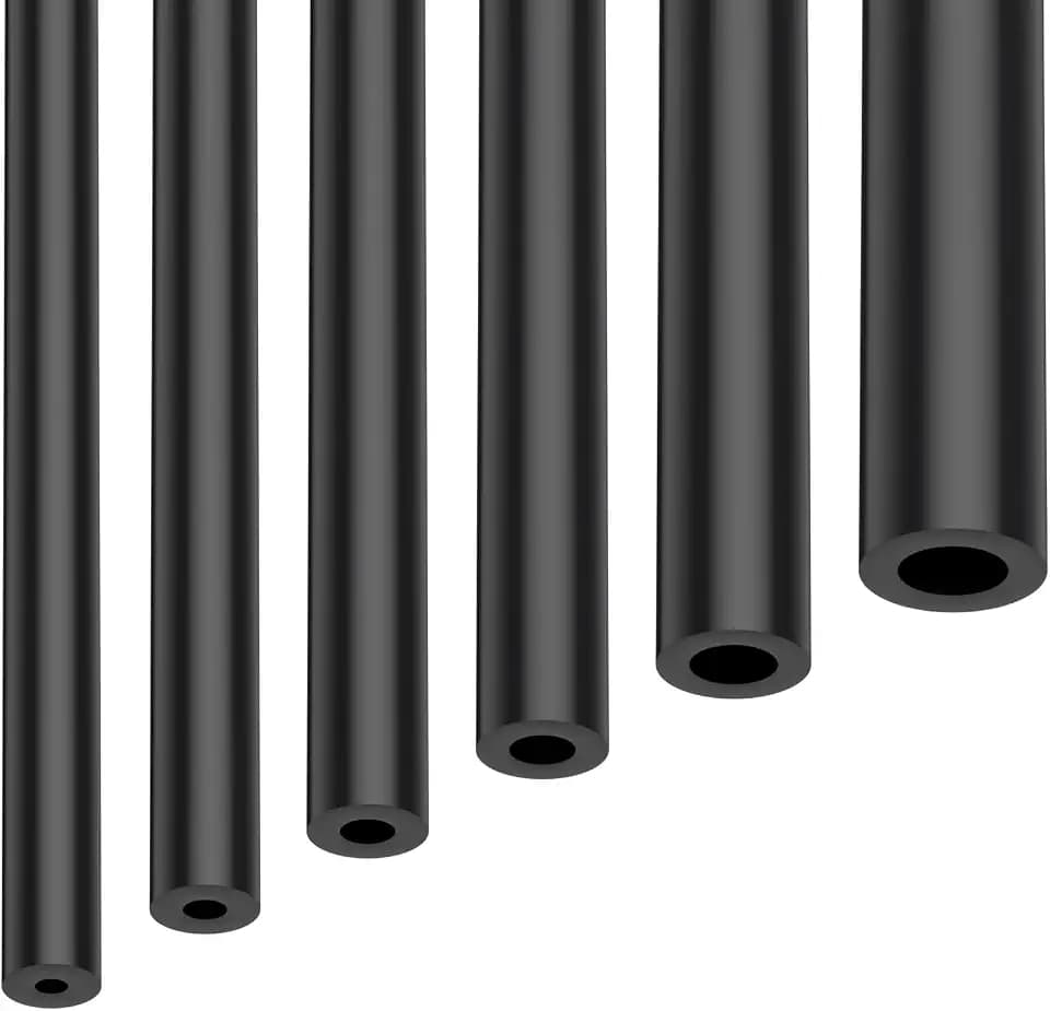 Vacuum Hose Automotive, 1/8" 5/32" 3/16" 1/4" 5/16" 3/8"ID High Performance Silicone Vacuum Tubing Hose Kit, 6PCS Vacuum Lines Automotive hose hvac 130PSI Max Pressure 5FT (BLACK)