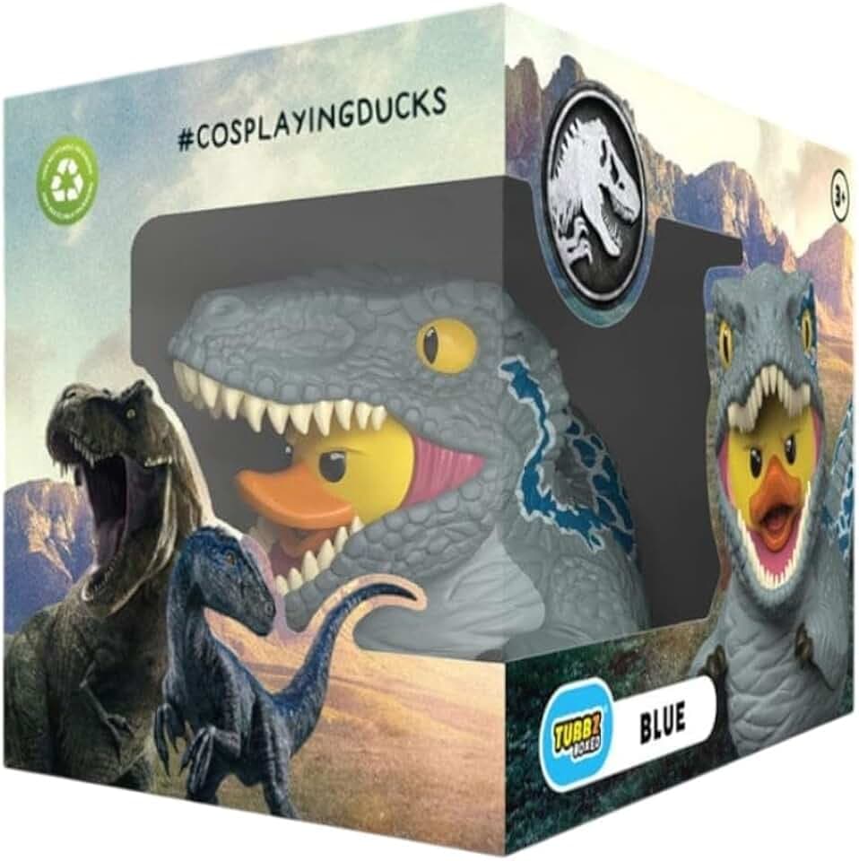 TUBBZ Box-Ausgabe: Jurassic World - Blue als Cosplaying-Gummiente Vinylfigur
