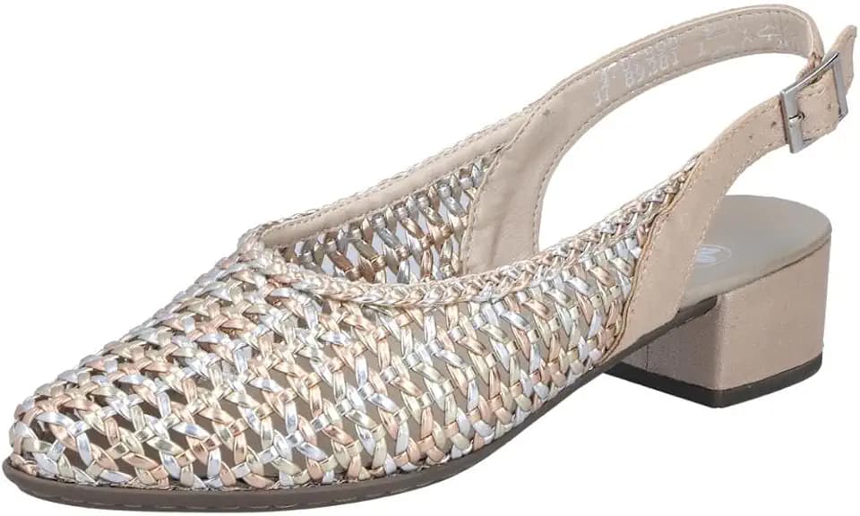 Rieker Slingpumps Damen Silber Kombi.