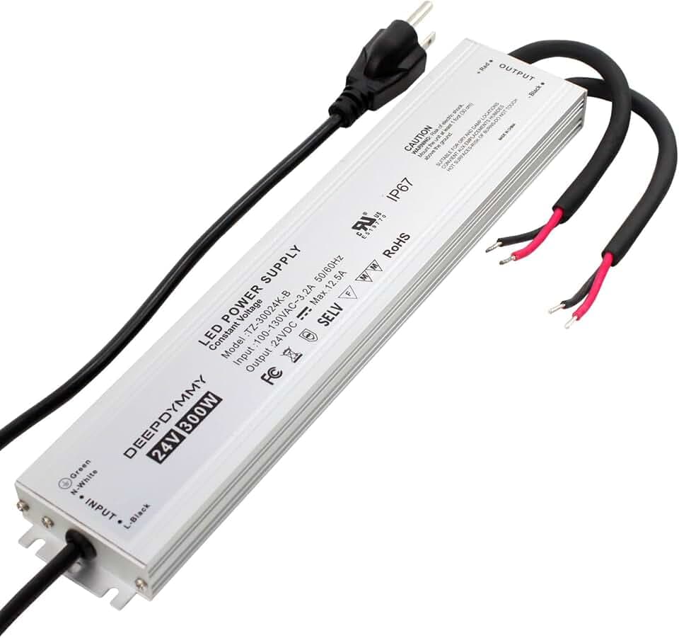 24V Power Supply 300W LED Driver Waterproof IP67