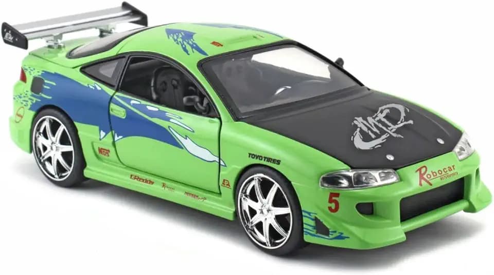 Jada Fast & Furious 1:24 Brian's Mitsubishi Eclipse Die-cast Car, Toys for Kids and Adults