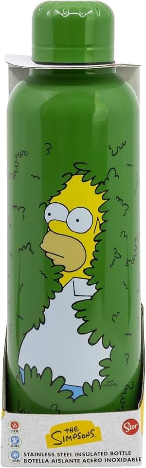 Stor Thermoflasche Edelstahl Die Simpsons 515ml - Doppelwandige Isolierflasche für Kalte und Heiße Getränke - Wiederverwendbar Auslaufsicher