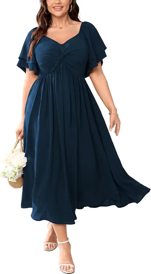 SCOMCHIC Women's Plus Size Cocktail Dress