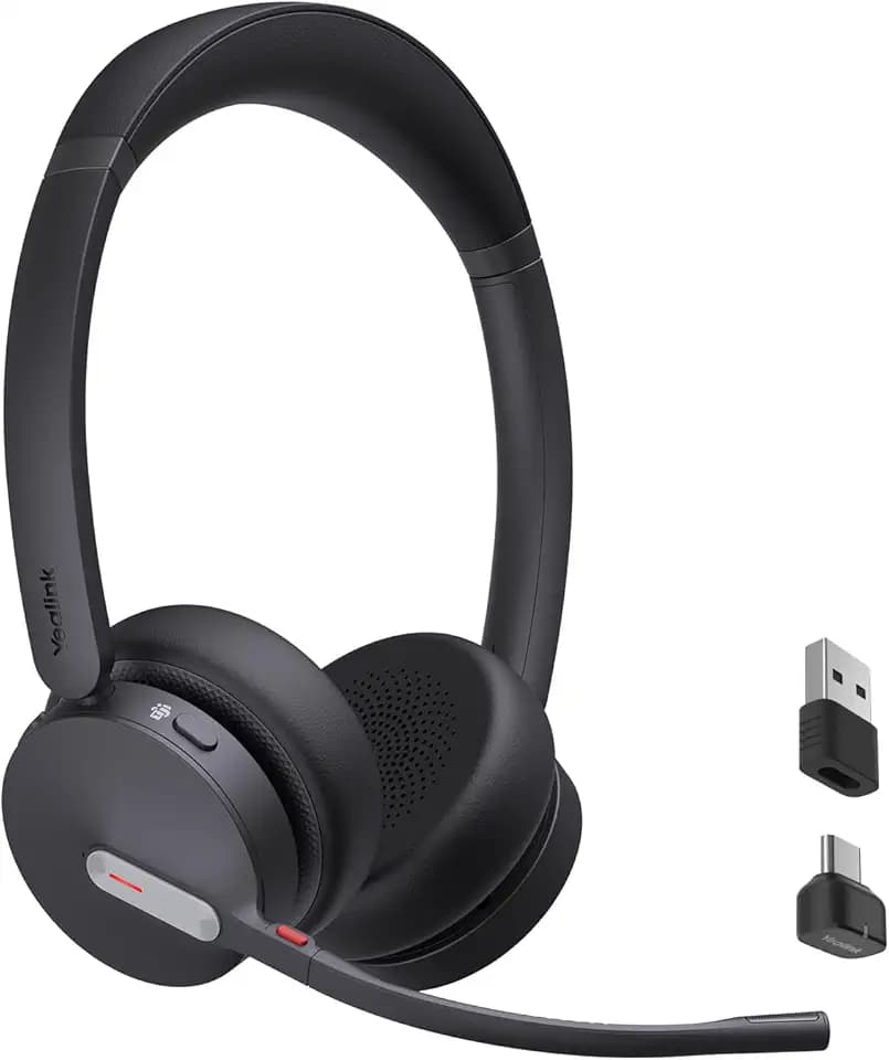 Yealink BH70 Teams Bluetooth Headset with Mic for Work, 35h Talk Battery