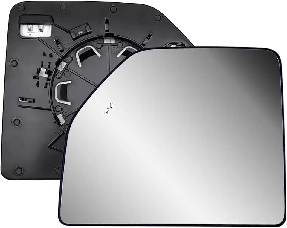 Replacement Driver Left Side Door Towing Mirror Main Big Glass Flat Heated with Back Plate and BLIS for Ford F-150 F 250 F-350 F-450 F-550 from 2015 to 2024