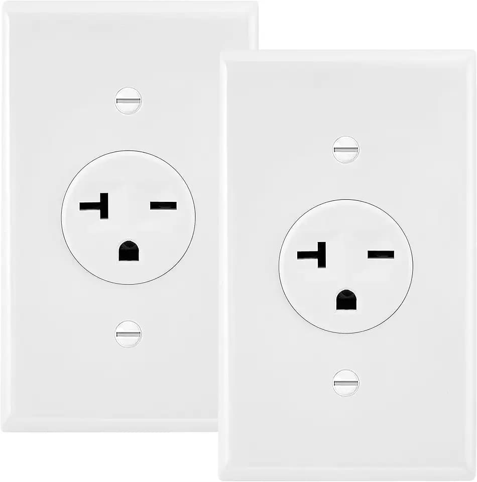 Maxxima 20A Tamper Resistant Single Receptacle Wall Outlet NEMA 6-20, 2 Pk