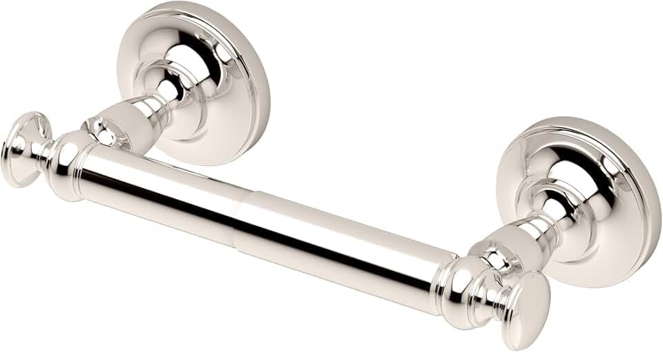 Gatco 4123B Tavern Toilet Paper Holder, Wall Mount Modern Roll Holder, for Bathroom, Polished Nickel