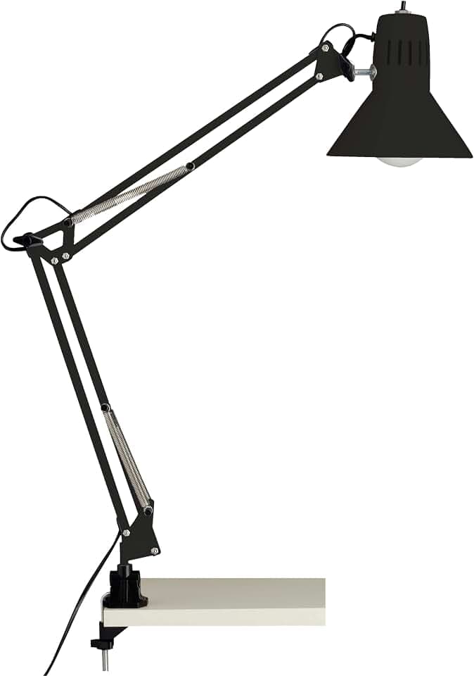 Brilliant Lampe, Hobby Schreibtischklemmleuchte schwarz, Metall, 1x A60, E27, 40W,Normallampen (nicht enthalten)